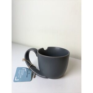 Crofton Large Gray Warming Pottery Mug 5" Diameter